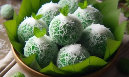 Masakan Tradisional Kue Indonesia Klepon Bulat Kecil