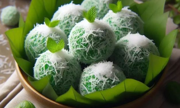 Masakan Tradisional Kue Indonesia Klepon Bulat Kecil
