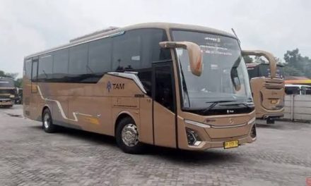 Sebuah Kendaraan Bus Sebagai Transpotasi Umum